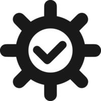 Gear setting symbol icon vector image. Illustration of the industrial wheel mechine mechanism design image