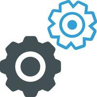 Gear setting symbol icon vector image. Illustration of the industrial wheel mechine mechanism design image