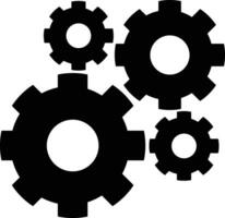 Gear setting symbol icon vector image. Illustration of the industrial wheel mechine mechanism design image