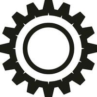 Gear setting symbol icon vector image. Illustration of the industrial wheel mechine mechanism design image