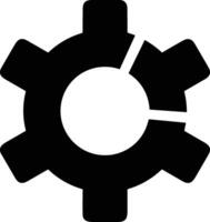 Gear setting symbol icon vector image. Illustration of the industrial wheel mechine mechanism design image