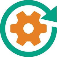 Gear setting symbol icon vector image. Illustration of the industrial wheel mechine mechanism design image