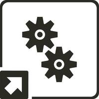 Gear setting symbol icon vector image. Illustration of the industrial wheel mechine mechanism design image