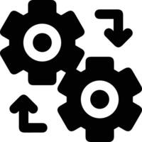 Gear setting symbol icon vector image. Illustration of the industrial wheel mechine mechanism design image