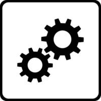 Gear setting symbol icon vector image. Illustration of the industrial wheel mechine mechanism design image