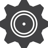 Gear setting symbol icon vector image. Illustration of the industrial wheel mechine mechanism design image