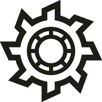 Gear setting symbol icon vector image. Illustration of the industrial wheel mechine mechanism design image