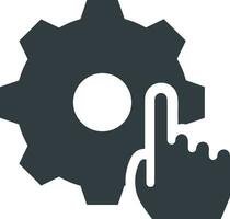 Gear setting symbol icon vector image. Illustration of the industrial wheel mechine mechanism design image