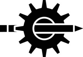 Gear setting symbol icon vector image. Illustration of the industrial wheel mechine mechanism design image