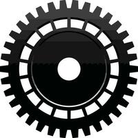 Gear setting symbol icon vector image. Illustration of the industrial wheel mechine mechanism design image
