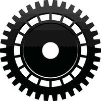 Gear setting symbol icon vector image. Illustration of the industrial wheel mechine mechanism design image