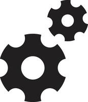 Gear setting symbol icon vector image. Illustration of the industrial wheel mechine mechanism design image