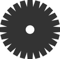 Gear setting symbol icon vector image. Illustration of the industrial wheel mechine mechanism design image