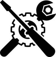 Gear setting symbol icon vector image. Illustration of the industrial wheel mechine mechanism design image