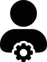 Gear setting symbol icon vector image. Illustration of the industrial wheel mechine mechanism design image