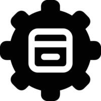 Gear setting symbol icon vector image. Illustration of the industrial wheel mechine mechanism design image