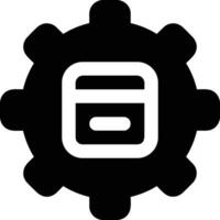 Gear setting symbol icon vector image. Illustration of the industrial wheel mechine mechanism design image