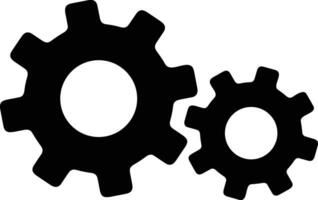 Gear setting symbol icon vector image. Illustration of the industrial wheel mechine mechanism design image