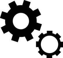 Gear setting symbol icon vector image. Illustration of the industrial wheel mechine mechanism design image