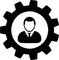 Gear setting symbol icon vector image. Illustration of the industrial wheel mechine mechanism design image