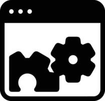 Gear setting symbol icon vector image. Illustration of the industrial wheel mechine mechanism design image