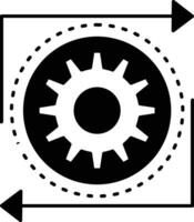 Gear setting symbol icon vector image. Illustration of the industrial wheel mechine mechanism design image