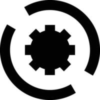 Gear setting symbol icon vector image. Illustration of the industrial wheel mechine mechanism design image