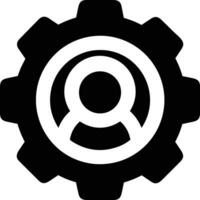 Gear setting symbol icon vector image. Illustration of the industrial wheel mechine mechanism design image