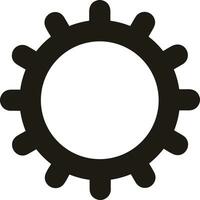 Gear setting symbol icon vector image. Illustration of the industrial wheel mechine mechanism design image