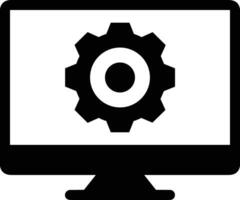 Gear setting symbol icon vector image. Illustration of the industrial wheel mechine mechanism design image