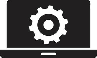 Gear setting symbol icon vector image. Illustration of the industrial wheel mechine mechanism design image