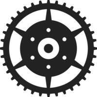 Gear setting symbol icon vector image. Illustration of the industrial wheel mechine mechanism design image