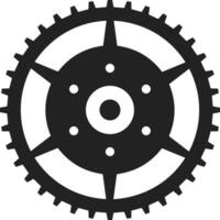 Gear setting symbol icon vector image. Illustration of the industrial wheel mechine mechanism design image