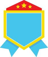 Excellent Shield Award Badge with Ribbon Icon vector