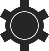 Gear setting symbol icon vector image. Illustration of the industrial wheel mechine mechanism design image