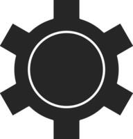 Gear setting symbol icon vector image. Illustration of the industrial wheel mechine mechanism design image