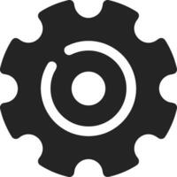 Gear setting symbol icon vector image. Illustration of the industrial wheel mechine mechanism design image