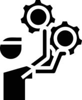 Gear setting symbol icon vector image. Illustration of the industrial wheel mechine mechanism design image