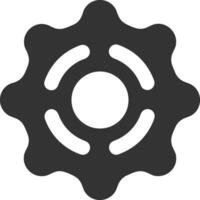 Gear setting symbol icon vector image. Illustration of the industrial wheel mechine mechanism design image