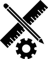 Gear setting symbol icon vector image. Illustration of the industrial wheel mechine mechanism design image