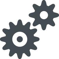 Gear setting symbol icon vector image. Illustration of the industrial wheel mechine mechanism design image