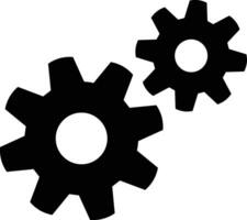 Gear setting symbol icon vector image. Illustration of the industrial wheel mechine mechanism design image