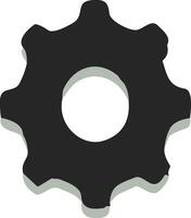 Gear setting symbol icon vector image. Illustration of the industrial wheel mechine mechanism design image