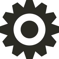 Gear setting symbol icon vector image. Illustration of the industrial wheel mechine mechanism design image