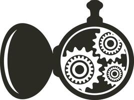 Gear setting symbol icon vector image. Illustration of the industrial wheel mechine mechanism design image