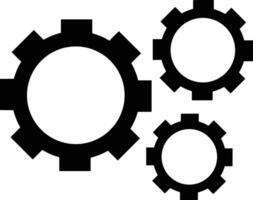 Gear setting symbol icon vector image. Illustration of the industrial wheel mechine mechanism design image