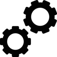 Gear setting symbol icon vector image. Illustration of the industrial wheel mechine mechanism design image