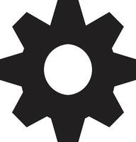 Gear setting symbol icon vector image. Illustration of the industrial wheel mechine mechanism design image