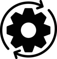 Gear setting symbol icon vector image. Illustration of the industrial wheel mechine mechanism design image