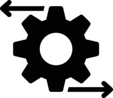 Gear setting symbol icon vector image. Illustration of the industrial wheel mechine mechanism design image